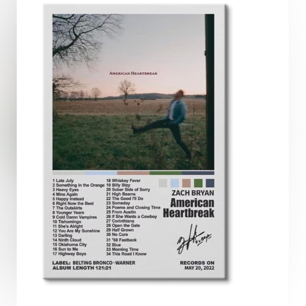 New American Heartbreak Album Art Poster
